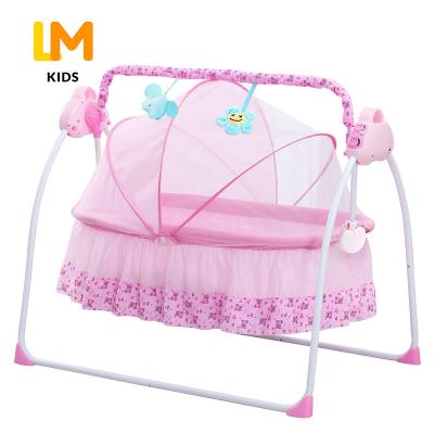 China Modern Indoor Modern Crib Cradle Music Cradle Bouncer Folding Rocker Toddler Horse Newborn Baby Crib for sale