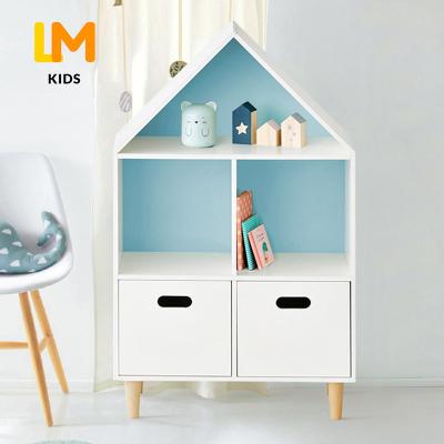 China Modern Classic Wooden Custrom Kids Storage Book Shelves Cabinets Kids Bookcase for sale