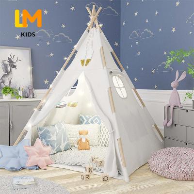 China Sports Toy Kids Teepee Tent For Children With Fairy Lights +Waterproof + Feathered Base - Certified Quality & Safety for sale