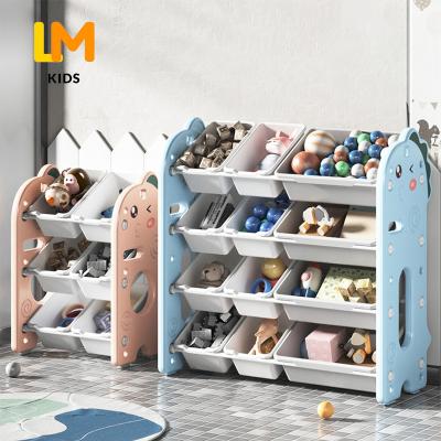 China Custom Modern Furniture Plastic Modern Baby Kid Bedroom Shelf Toy Storage Box Drawer Indoor Cabinets for sale