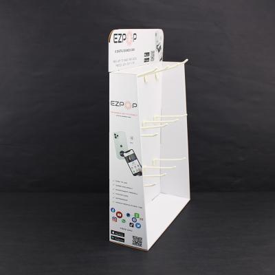 China Customized Retail Supermarket Food Shelves Lip Gloss Lipstick Cardboard Display Mobile Phone Display Rack for sale