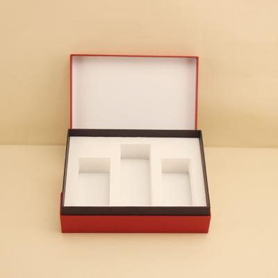 China Recyclable Custom Logo Printing Perfume Paper Packaging Box Red Specialty Paper Mailing Box for sale