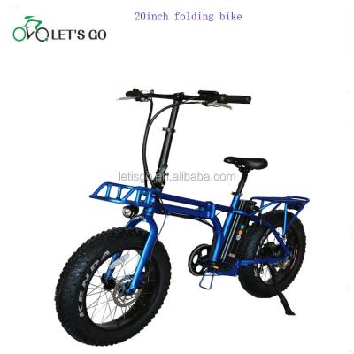 China Aluminum Alloy 20inch 350W fat tire folding electric bike 2018 for sale