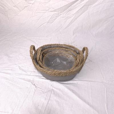 China 2022 Modern Hot-selling cheap straw baskets and storage baskets for garden plant for sale