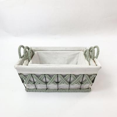 China Best Selling Custom Houseware Viable Size Mesh Metal Wire Storage Basket for sale