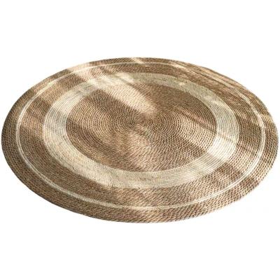 China 100% Modern Rug Jute Blanket Round Handmade Natural Braided Floor Rug Runner Reversible Blankets and for Farmhouse Home Decor for sale