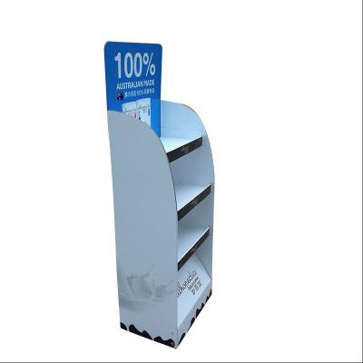 China Supermarket Recyclable Wholesale Custom Food Retail Display Racks Corrugated Paper Display Stand for sale