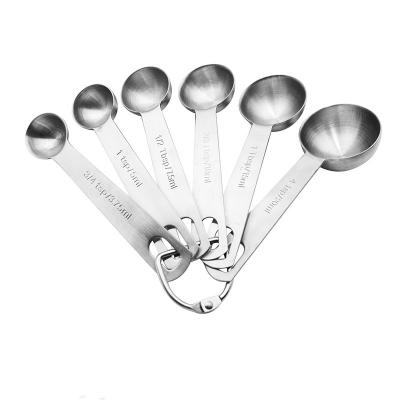 China Sustainable Teaspoon Milk Powder Spoon 6 Sets Stainless Steel Cooking Doser With Scale for sale