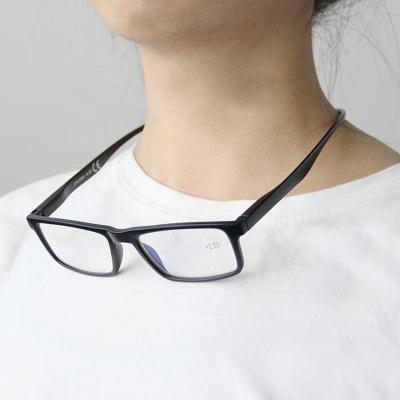 China Hot Sale Lanyard Portable Multi-Color Reading Glasses Plastic Reading Glasses for sale