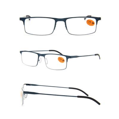 China Wholesale Custom High Quality Metal Slim Big Frame AC Old Glass Fashion Unisex Reading Glasses for sale