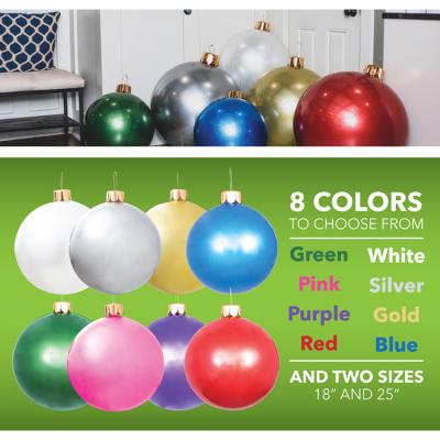 China Christmas decoration ball factory directly sells custom logo waterproof inflatable plastic Christmas ball for sale