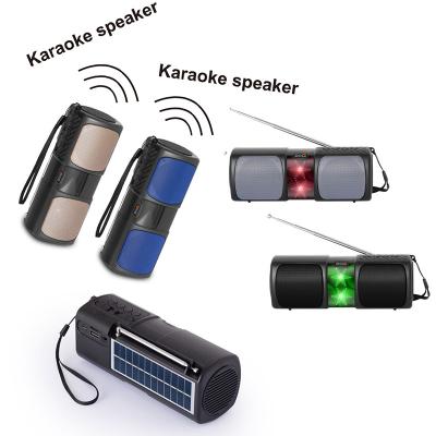 China No Solar Charger Mini Speaker Support USB TF Card FM Wireless Flash Echo Function and Microphone Loudspeaker for sale