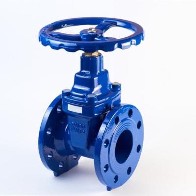 China General cast iron dn40-600 pn16 double seat hand wheel malleable resilient flanged gate valve with good price for sale