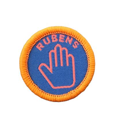 China Viable Factory Wholesale Custom Hoop Woven Patch Various Styles For Armbands And Badges for sale