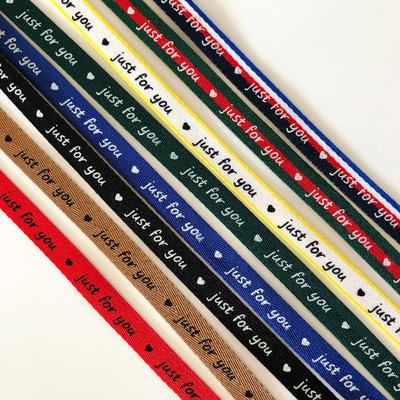 China Viable Color Palette Options Customized 100% Polyester Cotton Jacquard Garment Woven Webbing Belt for sale