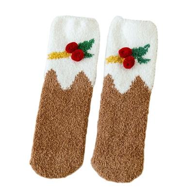 China Anti-skid Adult Comfortable Holiday Fluffy Socks Colorful Christmas Slipper Warm Roosters For Women for sale