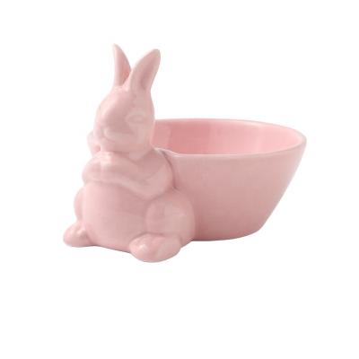 China Beau Rabbit Children Sustainable Ceramic Food Bowl High Quality Roasted Bowl Manufacturers Wholesale for sale