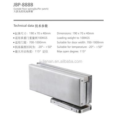 China Aluminum+Iron Hydraulic Patch For Glass Door 100KGS for sale