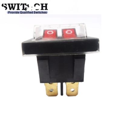 China Wholesale high quality plastic double illuminated IP65 12V rocker switch with led for sale