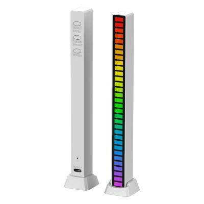 China European RGB High Quality Cheap Price Voice Control LED Rechargeable Music Level Light Gathering Lamp Rhythm Lights for sale