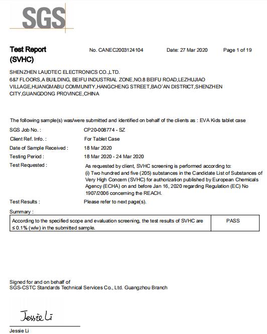 REACH - Shenzhen Laudtec Electronics Co., Ltd.