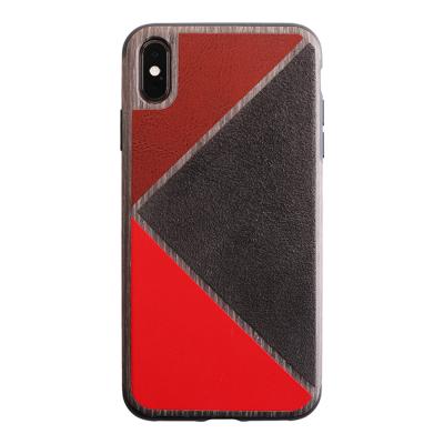 China OEM Shockproof Genuine Wood Suede Leather Phone Case Mobile Accessories Smar Phone Case Black Cover For iPhoneX for sale