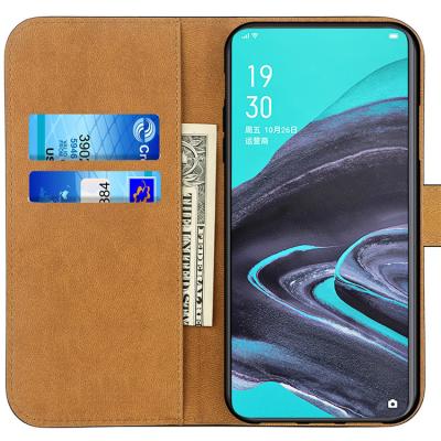 China Real Leather For Oppo Realme X2 5pro Wallets Real Leather 5 Pro Wallet Case Leather Case Envelope Wallet Cover For Oppo Reno 3 for sale