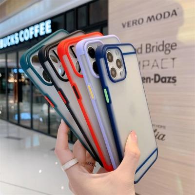 China Matte Smoke Case Bumper Translucent Shockproof Anti-drop Phone Case For Vivo X50 pro A7 A5S A12 A11K A12S for sale