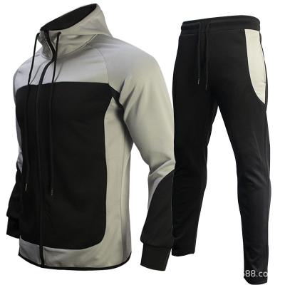 China Breathable Sportswear Side Bars Polo Shirt Jacket Joggers 2 Pieces Mens Zipper Up Casual Sweatsuit for sale