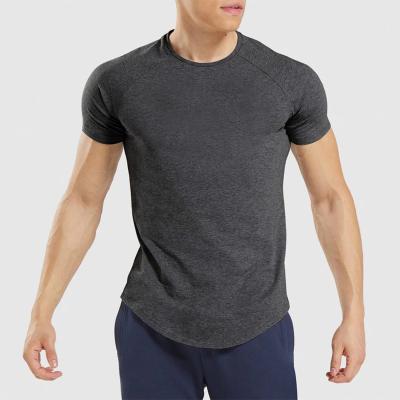 China Good Quality Men's Fitness Crew Custom Quick Dry Athletic Tee Shirt Breathable Performance Gym T-Shirt T-Shirts for sale