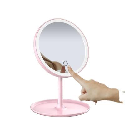 China 2021Factory hot saleOEM / ODM portable high-definition vanity makeup mirror with light .smart touch screenof for sale