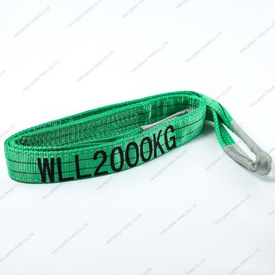 China Safety Factor 6:1 2 Inch 1M High Quality Polyester Webbing Belt Hoist Lifting Belt with GS and CE Certificate for sale