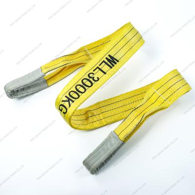 China 6:1 Safety Factor 3 Ton Length 8M Lifting Belt Synthetic Web Slings Lifting Belt for sale