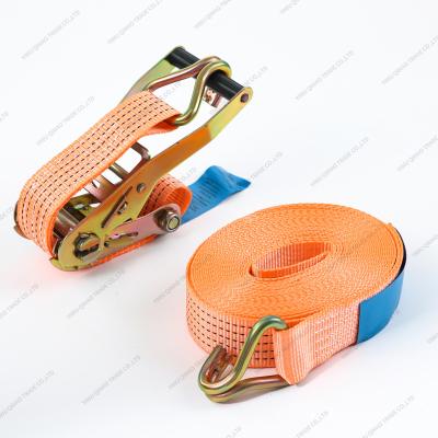 China Cargo Fastener 3TX10M Cargo Ratchet Strap Polyester Tie Down Belt With GS Certificate for sale