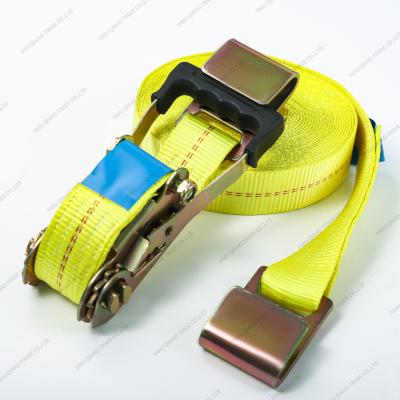 China Cargo Binding 2inch 9Meter Ratchet Lashing Ratchet Strap Tie Down Strap With J-Hooks For Large Objects for sale