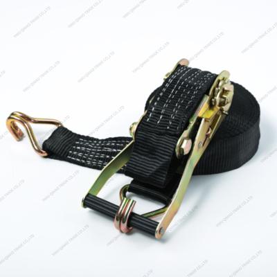 China Cargo Tether Breaking Thumb Logo Lashing Belt Customized Load 4409lbs 10m 2 Black Color for sale