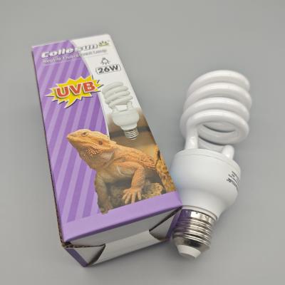 China E27 13W/26W  CFL UVB Lamp 26W 10.0 UVA And UVB Bulb For Bearded Dragons for sale