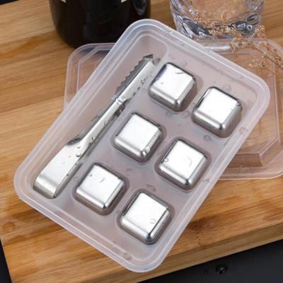 China Disposable 27 Mm Ice Cubes Whiskey Stainless Steel Iced Frozen Ice Crystals for sale