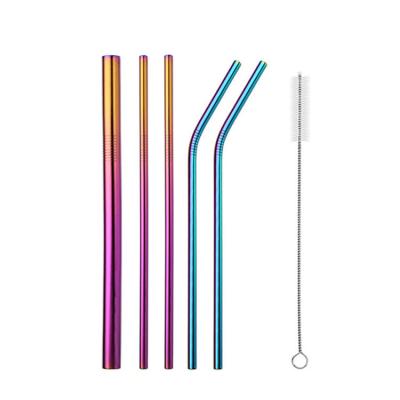 China Food Grade Disposable Reusable 18/8 Stainless Steel Straws Straw Set Stainless Steel for sale