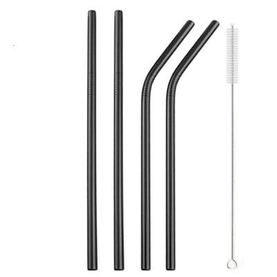 China 304 Stainless Steel Straws Metal Suction 316 Disposable Border Straw Color Straws Suit Creative Pearl Milk Tea for sale