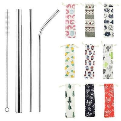 China 6mm Food Grade Stainless Steel Straw Disposable Stainless Steel Drinking Straw With Various Colors Bulk Order for sale