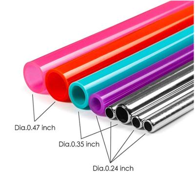 China Sustainable Stainless Steel Drinking Straw With Various Sizes Bent Straw Straight Straw Stocked 6x215mm for sale