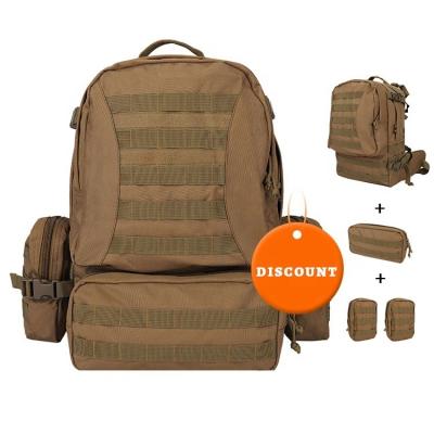 China Waterproof Wholesale 50L Waterproof Molle Pouch Outdoor Hiking Travel Survival Bag Tactical Backpack for sale