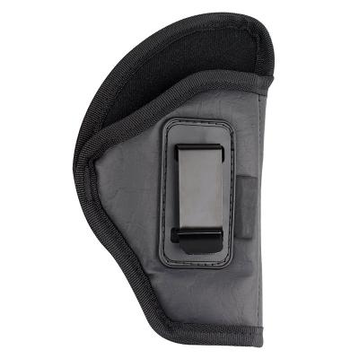 China Custom PU Carry Holster Gun Tactical Hidden Holster Belt Clip Logo Leather Holster for sale