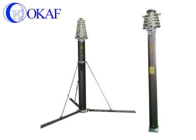 China Portable Aluminum Alloy Pneumatic Telescopic Antenna Mast 18M Max Load 70KG for sale