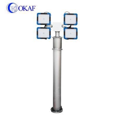 China Aluminum Alloy Telescopic Mast Pole Emergency Mobile Lifting Light Ground / Truck Mount for sale