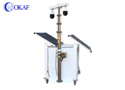 China OKAF Mobile Sentry Camera Security Trailer , Solar CCTV Surveillance Trailer PR06 for sale