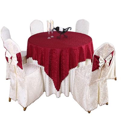 China Hot Selling OEM Jacquard Jacquard Wedding Banquet Polyester Skirt Hotel Party Polyester Stretch Chair Covers for sale