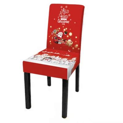 China Simple Christmas Chair Cover Case Your Chair Covers - Stretch Spandex Bands Elastic Christmas Subject Chair Cover for sale