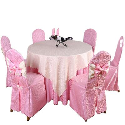 China Latest Jacquard Wholesale Luxury Jacquard Banquet Restaurant Spandex Chair Cover for sale